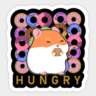 Hamster Donut Funny Sticker